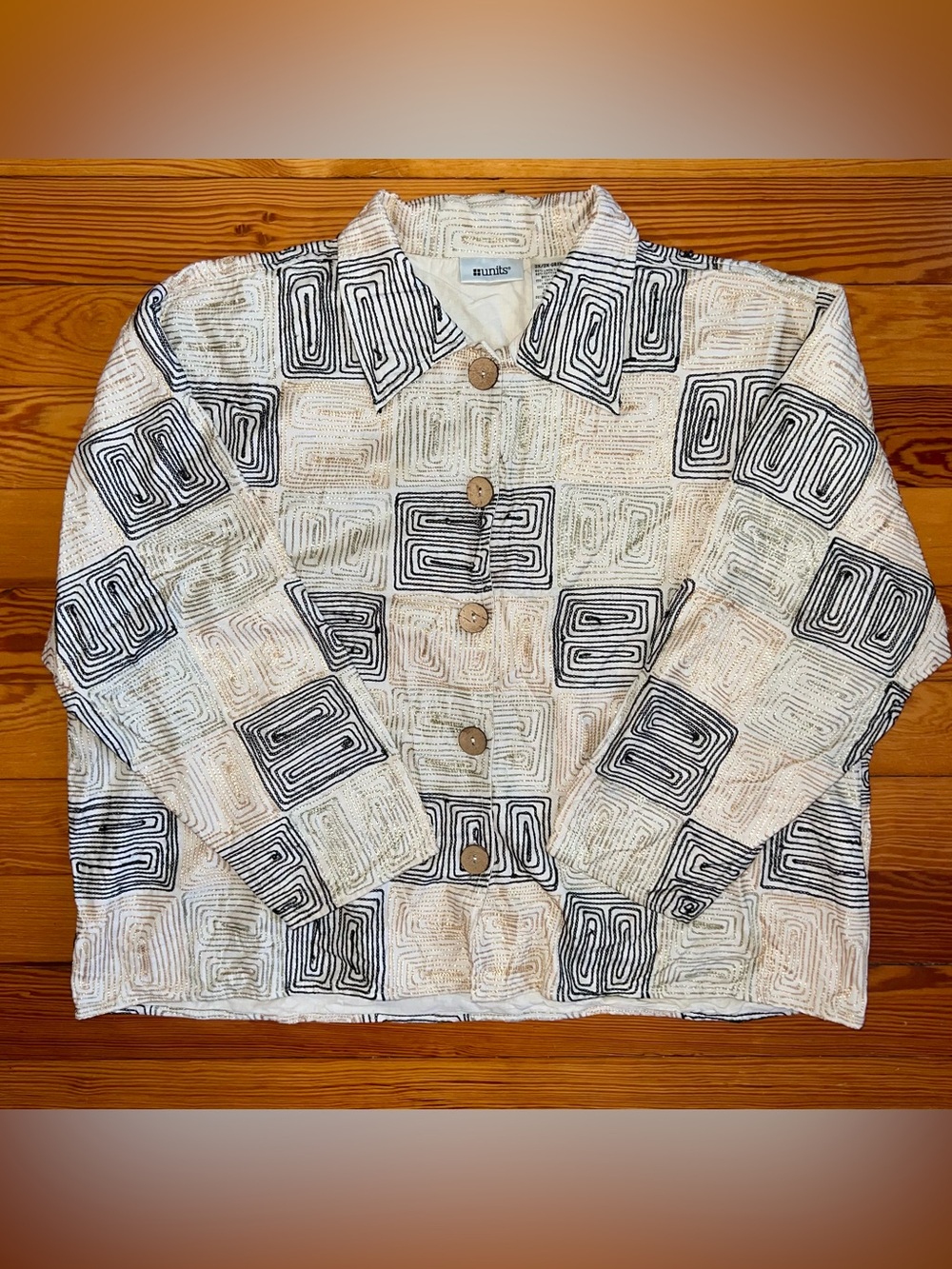 UNITS Embroidered Swirls Shacket